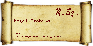 Magel Szabina névjegykártya